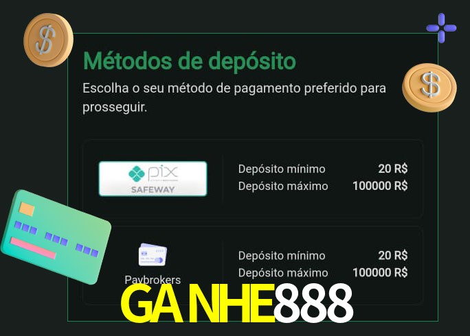 O cassino GANHE888bet oferece uma grande variedade de métodos de pagamento